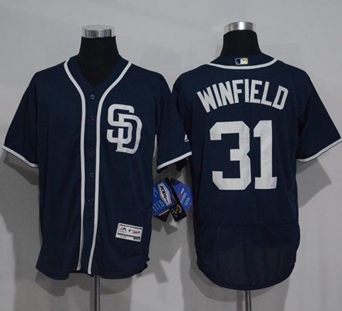 Padres #31 Dave Winfield Navy Blue Flexbase Authentic Collection Stitched MLB Jersey